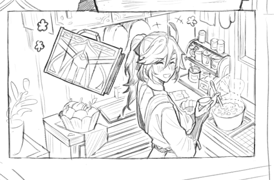 bbg making food- 