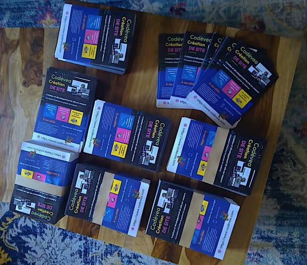codeveaweb's tweet image. 📣 Nos nouveaux flyers sont là !
Chez Codèvea, nous mettons les idées en forme ✨
Création de site sur-mesure, interface de gestion, accompagnement personnalisé. Vous souhaitez en savoir plus ou recevoir un exemplaire ?
📞 06 24 07 07 54
🌐 codevea.com