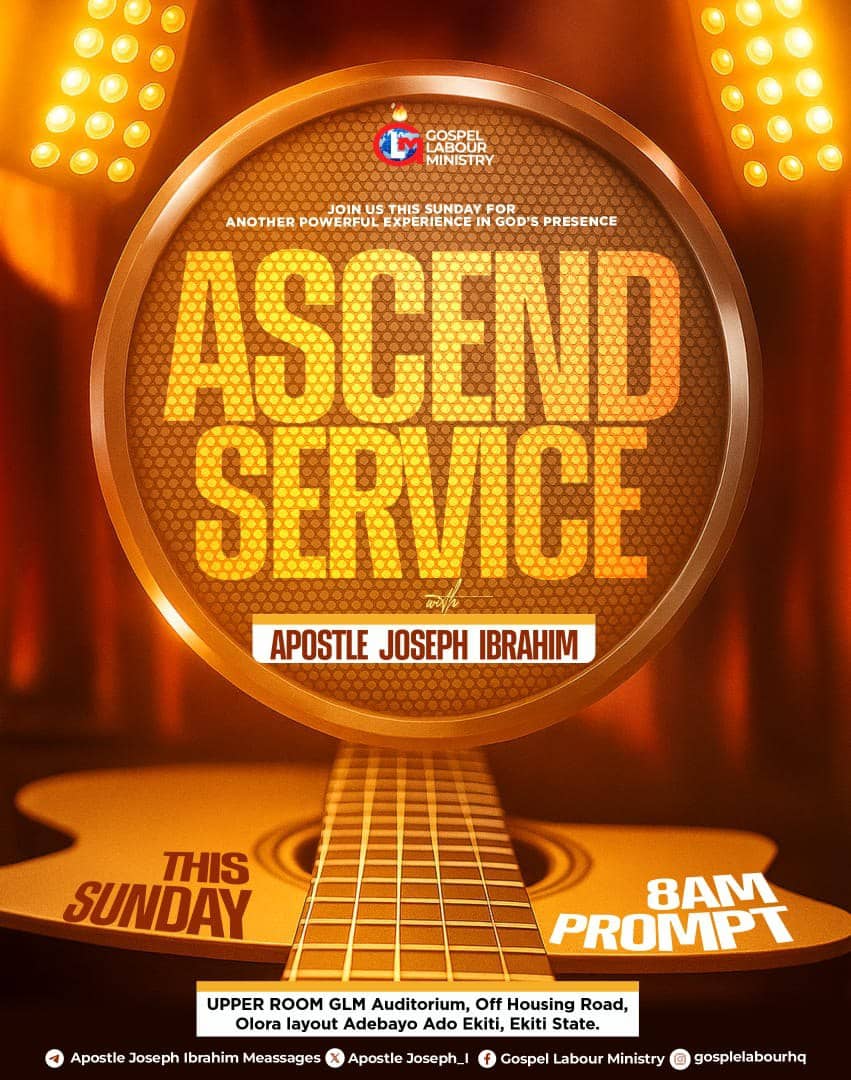 ApostleJoseph_I's tweet photo. 🌟 Heaven is open.
The sound is rising.
The people are gathering.
Tomorrow, it’s ASCEND SERVICE and you belong in this move! 🙌
#AscendService #GLM https://t.co/deSbKr97hR