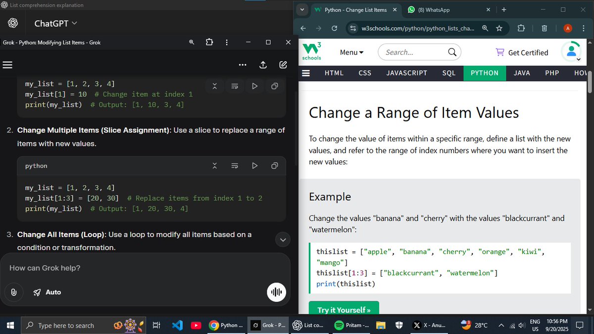 Anushka2344's tweet image. 🚀Day 2
👉 Python
👉Escape characters
👉Booleans
👉Lists-Access,Changing elements,Loops in list
Web Dev
👉Making self handwritten notes of HTML
#PythonLearningJourney
I don’t have mood swings, I have mood tsunamis😅👽