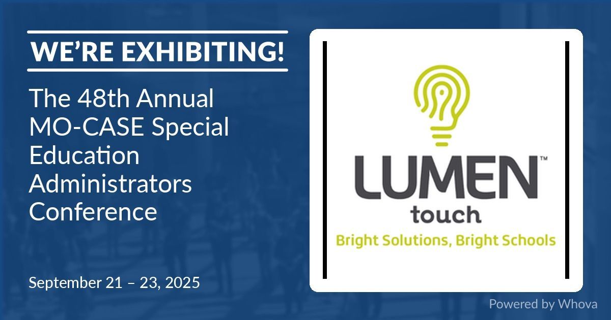 We're a proud Gold sponsor of The 48th Annual MO-CASE Special Education Administrators Conference and look forward to seeing you there September 21-23. 

whova.com/web/xxdH6C6Nv2… 

#SPED
