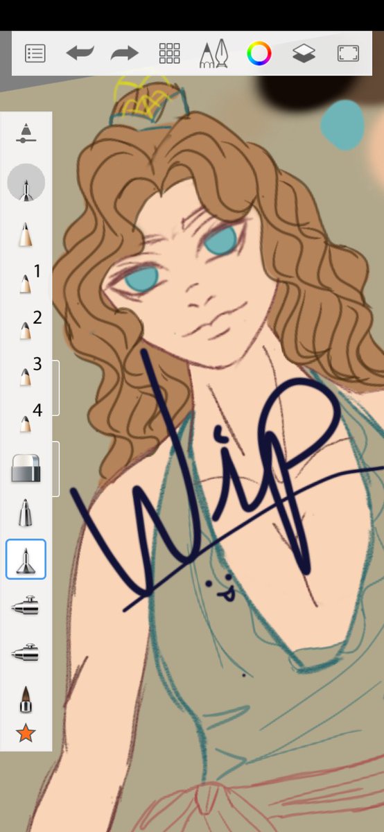 Fluuminis's tweet image. Trying drawing on the phone 
#digitalpainting #ArtistOnTwitter #tgcffanart