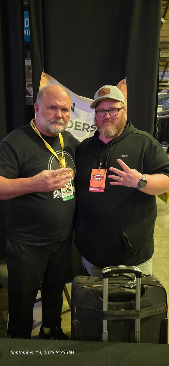Spent part of my Friday hanging/helping out with <a href="/TheArnShow/">Arn Anderson</a> and <a href="/BrockAndersonnn/">Brock Anderson</a> . Both were great &amp; easy to work with. Appreciate Arn chatting about the past and sharing some of his pro wrestling knowledge with me. Who knows maybe Brock will show up in a BZW ring one day?