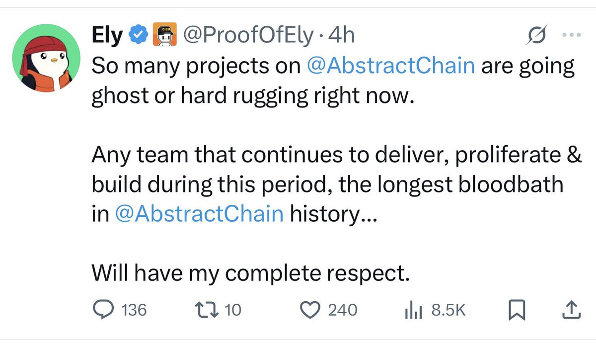 This post by <a href="/ProofOfEly/">Ely</a> is absolute comedy. I been calling this shit out since day one from numerous projects I said wouldn’t last, rug or end up walking away when times get tough.

I respect Ely so this isn’t a post like you think

It’s the fact <a href="/FluffelBullz/">BullzOnApe</a> has done nothing