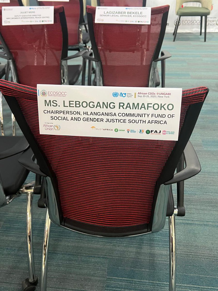 _Hlanganisa's tweet photo. At #UNGA80, Hlanganisa Community Fund, led by Board Chair Lebogang Ramafoko, stands with global partners to amplify African voices, turn frameworks into action &amp; demand justice, equity &amp; accountability in global governance.

 #SocialJustice #GenderJustice #AfricaLeads https://t.co/BYmHARatl5