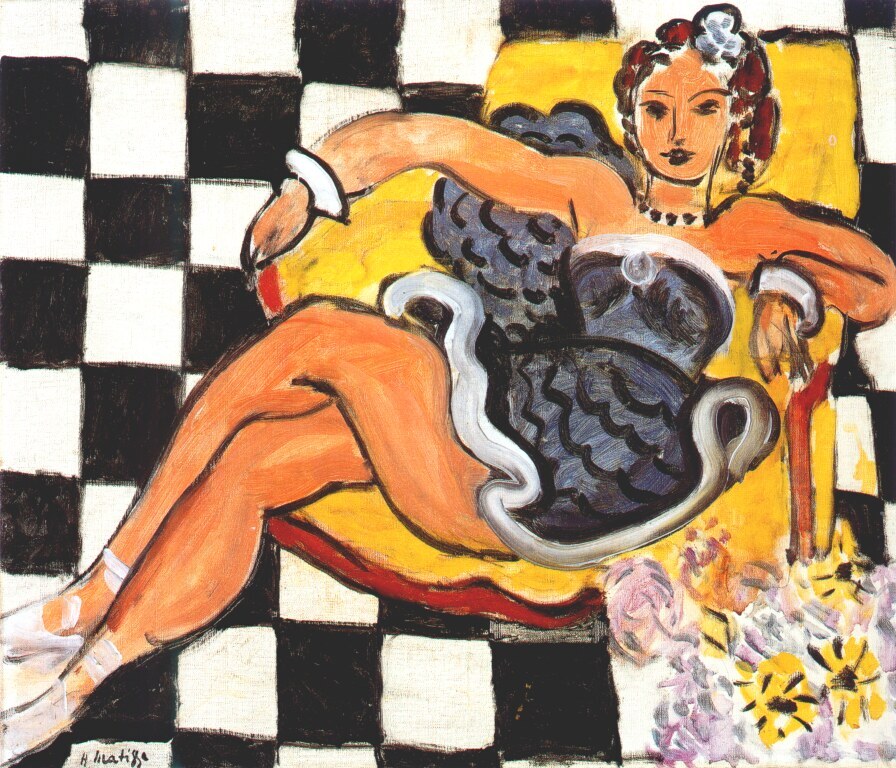 Dancer in Armchair (Checkerboard Pattern), 1942 #artbots #matisse