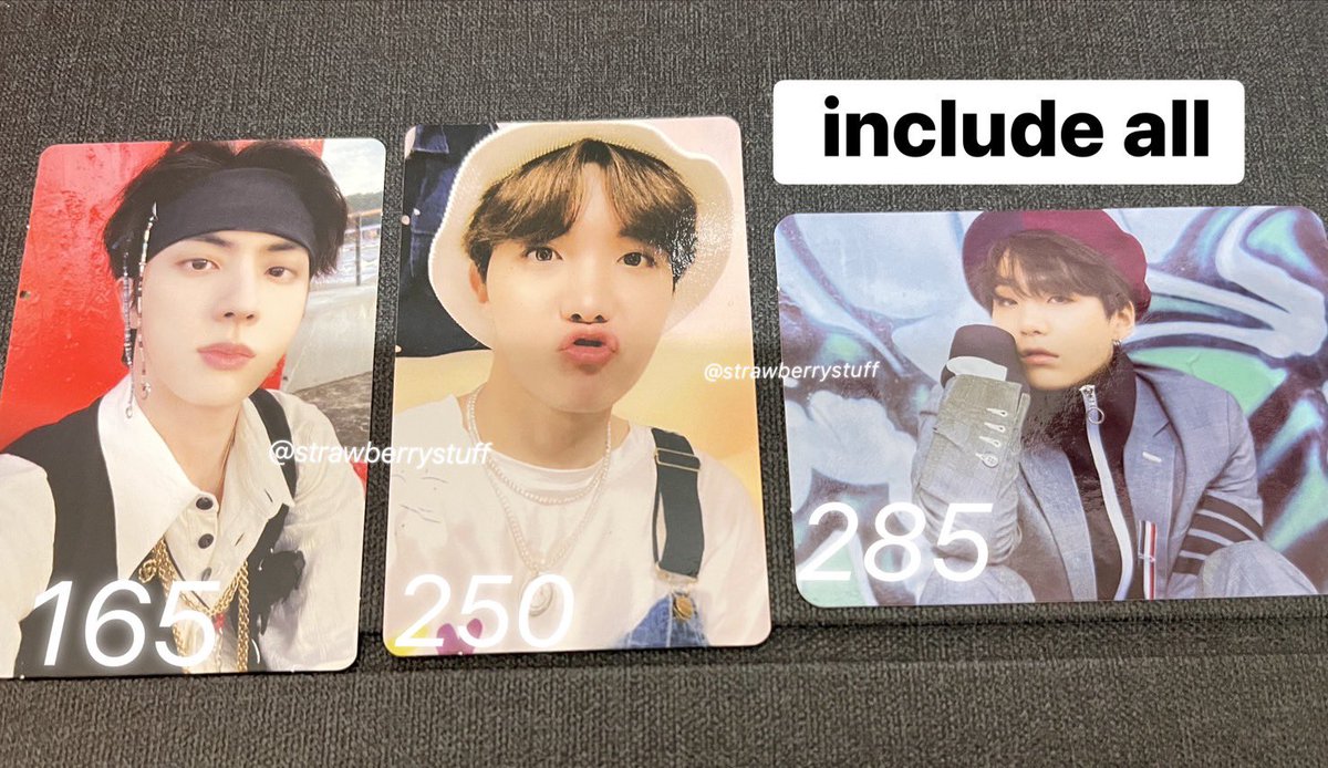 wtsbtsina jhope kore 5thmuster  jin pirates mms suga ssg 2017
on hand/ridi ina
include all
first pay first get ya, hnr spill

jin jhope suga