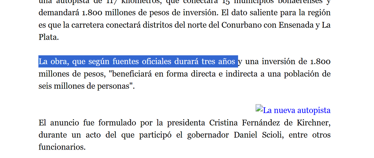 tipitoenojado's tweet photo. Pipi, las licitaciones empezaron en el 2009 con CFK y cuando se hicieron, afirmaron que EN 3 AÑOS SE TERMINABA, ya pasaron 16 años...

Y si no lo entendiste, te lo digo en otras palabras.

CFK tuvo 6 años para terminar esta obra de 3 AÑOS, se rascó la argolla. Y Alberto tuvo 4 años y también se rasco la japi.

10 años de peronismo para NO TERMINAR una obra de 3 AÑOS. Y te da la cara para decir que la culpa la tiene Milei.

Y ya que estamos... ¿Quién tiene la culpa de Florencio Varela? ¿El neoliberalismo?

Esta siendo gobernada por el peronismo sin interrupción hace casi 40 años. ¿En 40 años no pudieron hacer un solo plan para que deje de ser un cáncer?