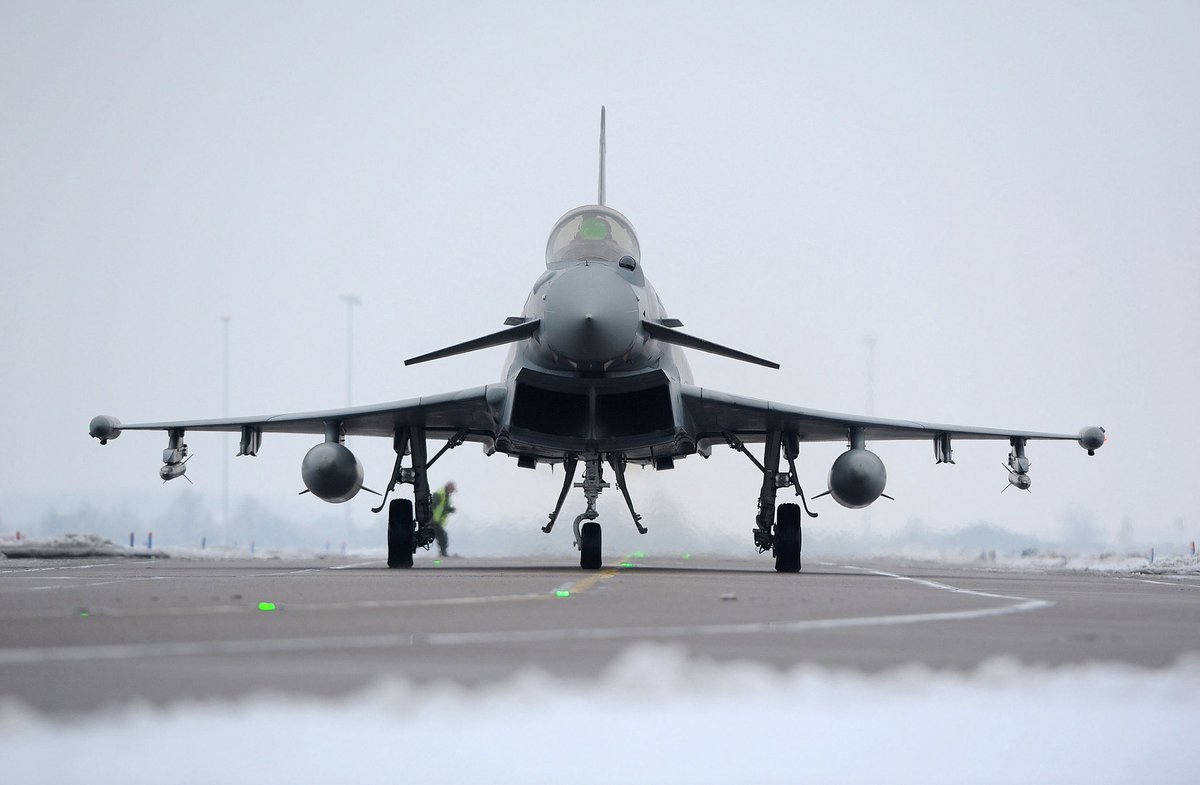 Overnight, the British Royal Air Force deployed several Eurofighter Typhoons and a Voyager KC3 Aerial-Refueling Tanker from RAF Coningsby in England to conduct combat patrols in NATO Airspace over Eastern Poland, in response to last night’s attack by Russian long-range aviation
