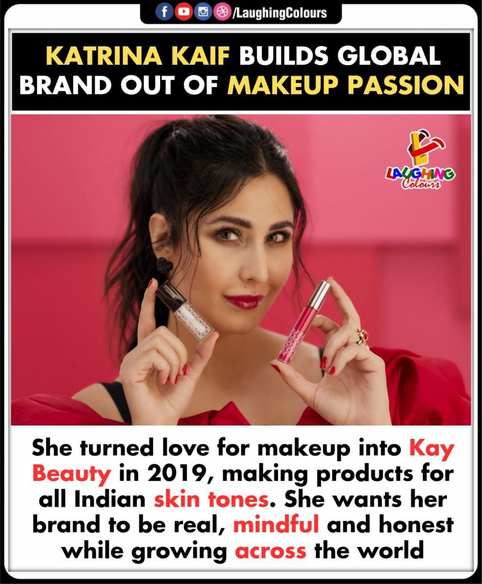 LaughingColours's tweet image. Katrina turns passion to brand 💄

#KatrinaKaif #KayBeauty #MakeupBrand #WomenEntrepreneurs #BollywoodNews #BeautyIndustry