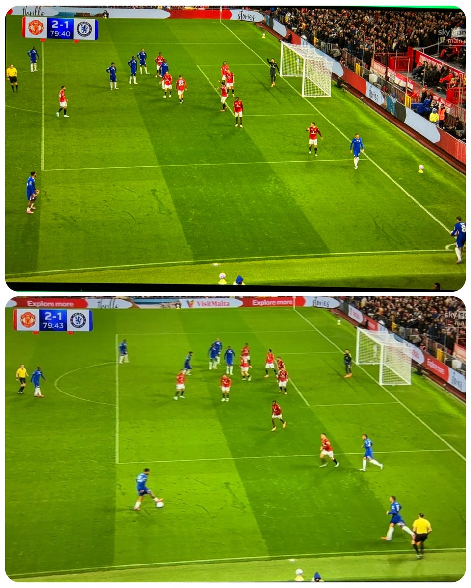 #mufc got over the line, but yet again a goal that could've been avoided. What kind of defending is this from a corner? Kids stuff. 
3v1 then Dorgu takes forever to close down James whose cross leads to the goal. Pathetic really.