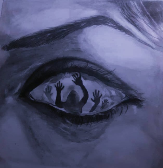 sketch_tron's tweet image. Pain knocked, told me to cry. 
Instead, my brain laughed...not from joy, just survival. 

That’s the cruel joke of it: when the weight is heavy enough, even grief turns into comedy 💀

Early Gn