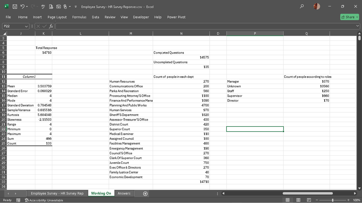 Survey data decided to be my weekend plan
