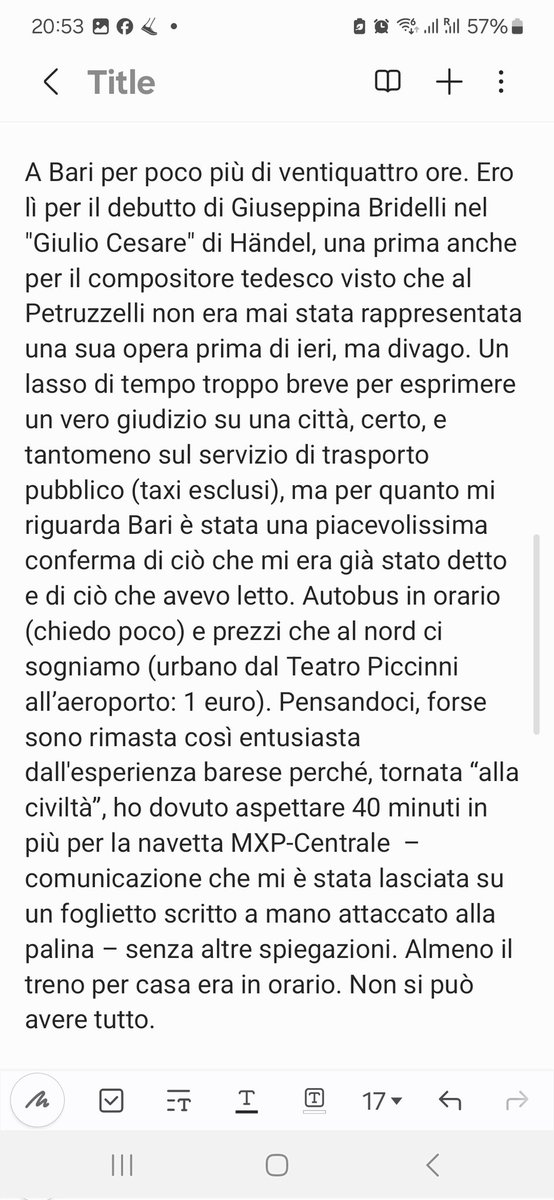 Rambling in Italian.