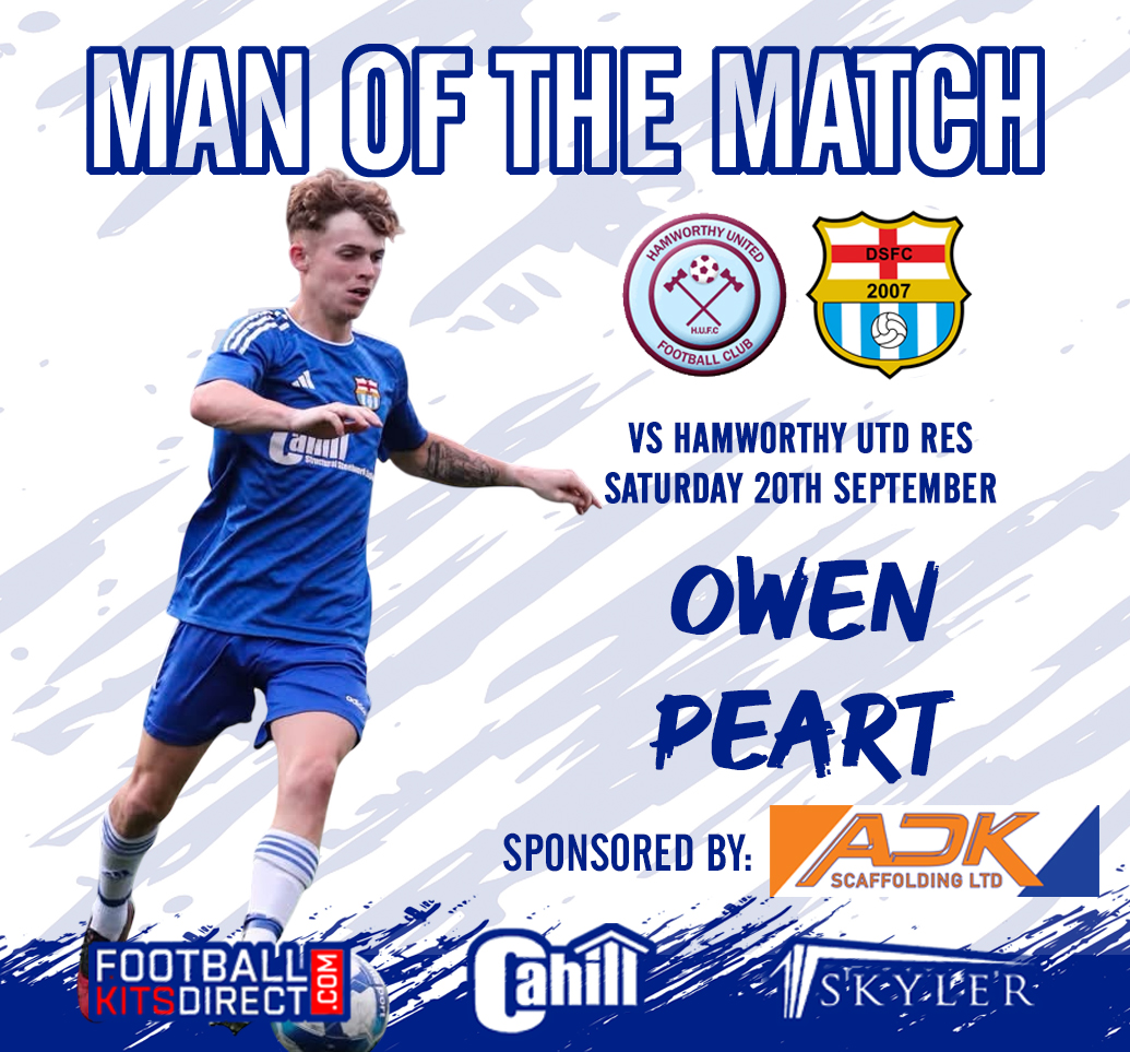MAN OF THE MATCH ⚽

An impressive performance and two goals saw Owen Peart take home the Man of the Match award from today's match against Hamworthy United Res. Well played, and congratulations Owen!

A big thank you to <a href="/adkscaffolding/">ADK Scaffolding Ltd</a> for sponsoring Owen for the season!

COUS💙