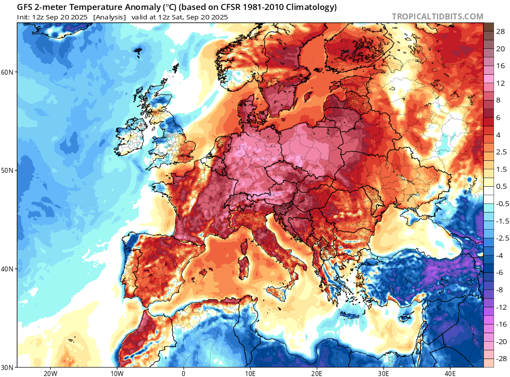 EXTRAORDINARY HEAT WAVE IN EUROPE

Hundreds of records brutalized everywhere with up to 4/5c margins, it's arguably one the most extreme events Europe has ever seen
>33C in Poland,tropical nights at 1800m in Austria,all time records smashed..👇
Never happened anything like this.