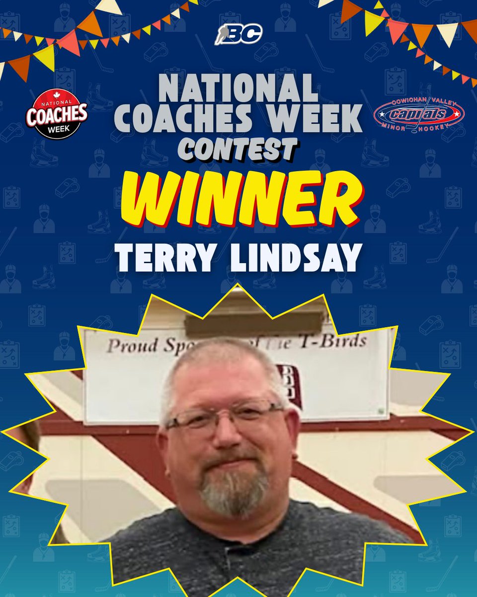 Congrats to the second winner of BC Hockey’s National Coaches Week Contest, Terry Lindsay of Cowichan Valley Minor Hockey Association!

Learn more about Terry by clicking the link below.

#ThanksCoach

bchockey.net/coaches/nation…