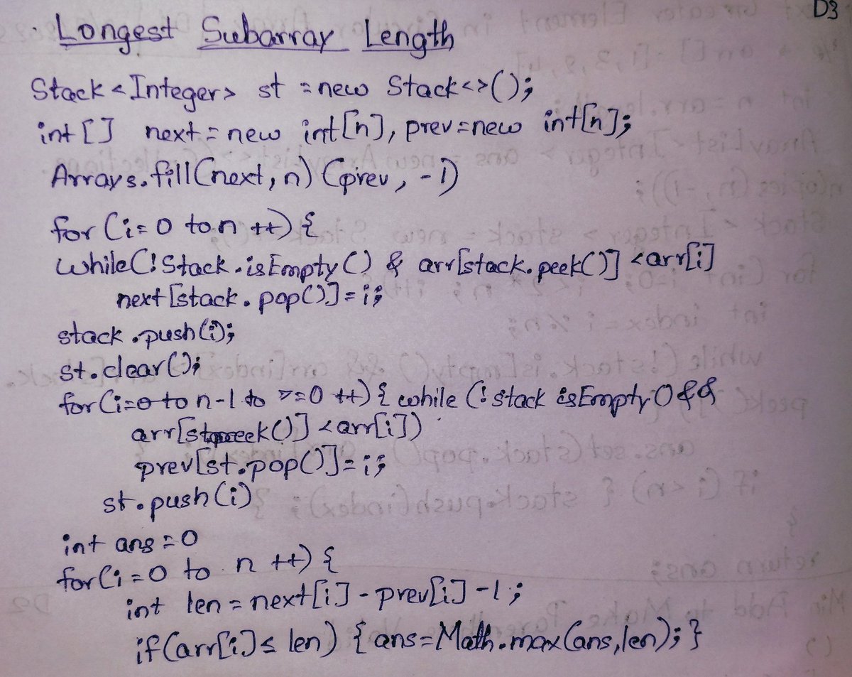 crazy_mahesh_'s tweet image. 🚀 Day 3 – Problem of the Day: Longest Subarray Length
💻 Problem:
Find the length of the longest subarray that satisfies the given condition (like sum, difference, or constraint).
#ProblemOfTheDay #GeeksforGeeks #Subarray #DailyCoding #CodingChallenge @geeksforgeeks