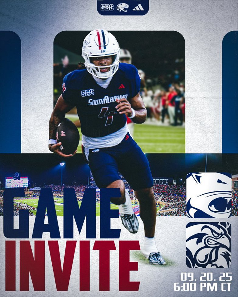 Thankful for the opportunity to be at South Alabama today, Go JAGS🔴🔵
<a href="/CoachSkierski/">Kyle Skierski</a> <a href="/amburkett64/">Andrew Burkett</a> <a href="/CoachApplewhite/">Major Applewhite</a> <a href="/DbCoachJulian/">Julian Colvard</a> <a href="/Worth_Football/">Worth County Rams Football</a> <a href="/CoachHam11/">Jeff Hammond</a>