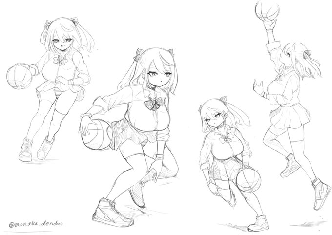 前描いたポージング模写