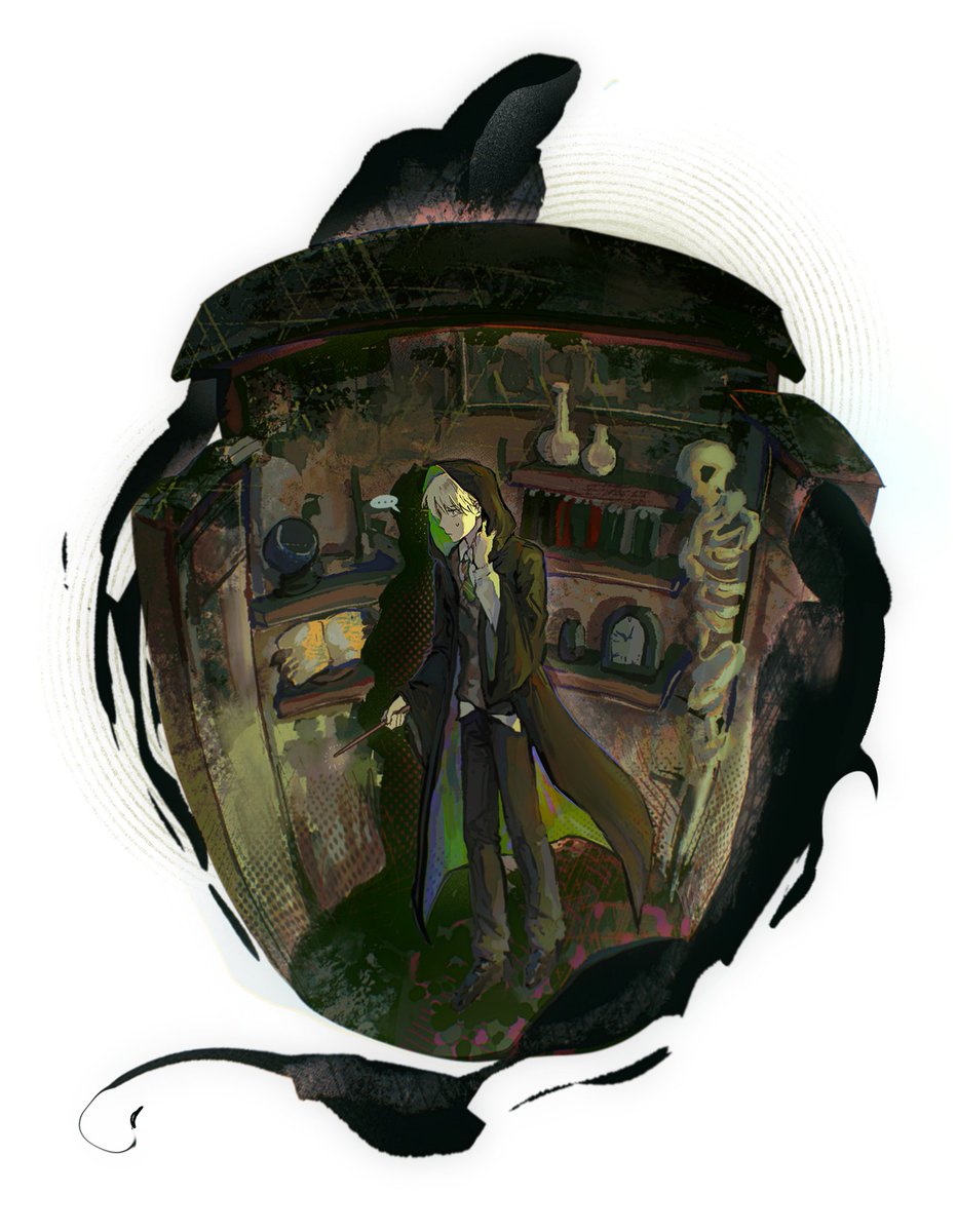 ashaoguant60501's tweet image. In Borgin and Burkes
（This is a piece I commissioned）
#DracoMalfoy #hp