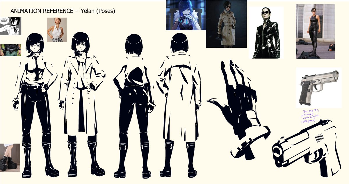 Character design for Private Investigator Yelan from our animated short “Blood Money”.