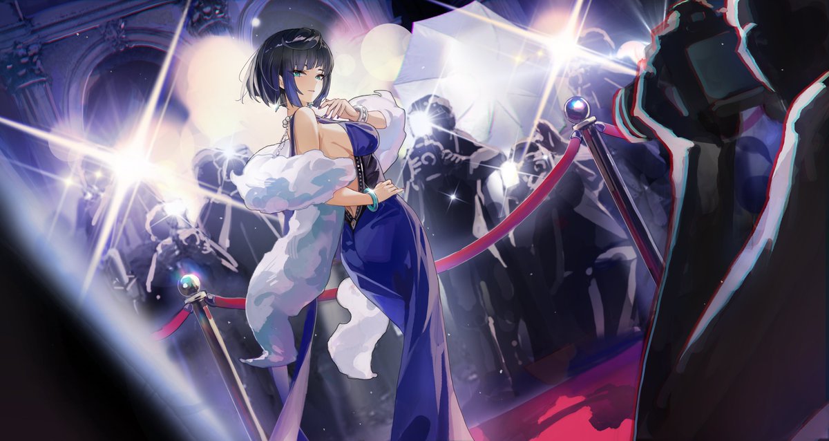 xUDe60263111's tweet photo. It's a great honor to participate in this HoYoFair! I was responsible for the illustration of Yelan in the [DIVINE].
#HoYoFair #原神 #Genshinimpact #ParallelsMeet