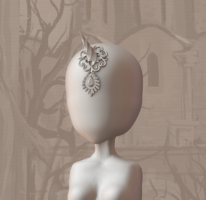 Unicorn horn for <a href="/chatdollC/">chatDOLL ©</a> ! It is 180 triangles! :D