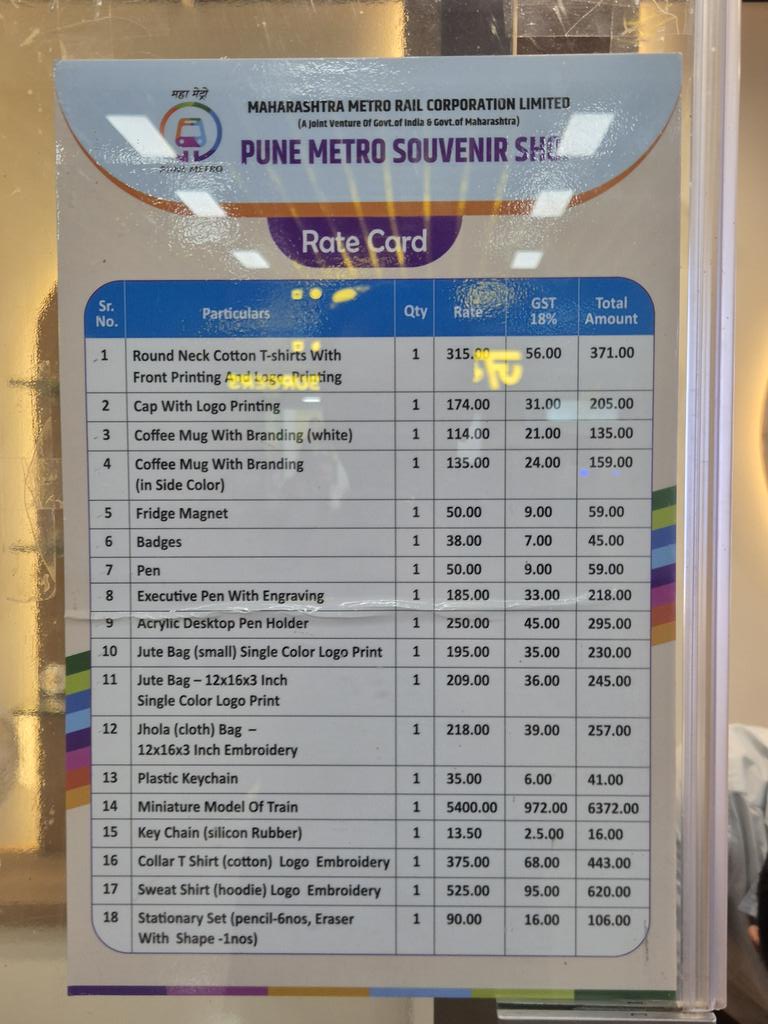 Some good Souvenirs at the District Court interchange stn of <a href="/metrorailpune/">Pune Metro Rail</a> . Hoping <a href="/MumbaiMetro01/">Mumbai Metro</a> <a href="/MumbaiMetro3/">MumbaiMetro3</a> <a href="/MMMOCL_Official/">Maha Mumbai Metro Operation Corporation Ltd</a> setup similar shops at some stns along Mumbai Metro Lines. <a href="/rajtoday/">Rajendra B. Aklekar</a>