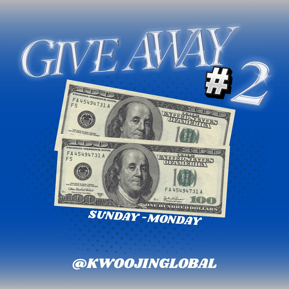 🎉 FINALS GIVEAWAY #2/4 🎉

This is the second of 4 giveaways we’ll be holding over the next 7 days to support Woojin’s debut! 💙

PRIZE: $100 USD 💸

RULES:
1️⃣ Like &amp; RT this post
2️⃣ Drop your Woojin voting proof in the replies to this post (1 proof = 1 entry)
3️⃣ Submit multiple