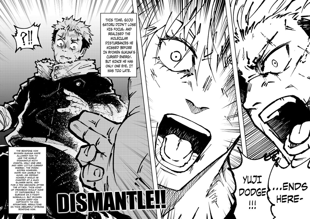 Chapter 7, Pages 11-12!! World Cutting Dismantle is ready!! And the aim is: Yuji Itadori!!