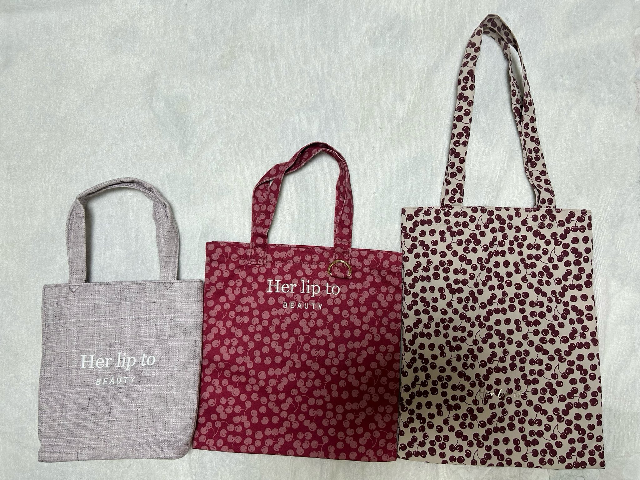 バッグ herlipto HLT Cherry Tote Bag ハーリップトゥ♡HLT Cherry Tote Bag - メルカリ