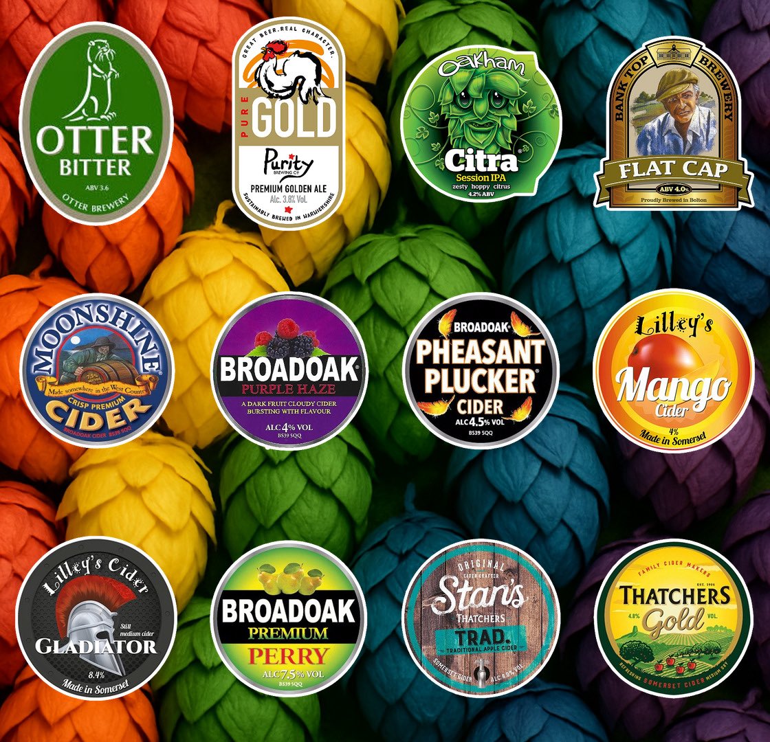 Beer Board: goo.gl/wdNYZ8
<a href="/otterbrewery/">Otter Brewery</a> @Purityale <a href="/OakhamAles/">Oakham Ales</a> <a href="/BankTopBrewery/">Bank Top Brewery</a> <a href="/FetchTheDrinks/">Fetch The Drinks</a> <a href="/lilleyscider/">Lilley's Cider</a> <a href="/thatchers_cider/">Thatchers</a> 
#RealAleFinder