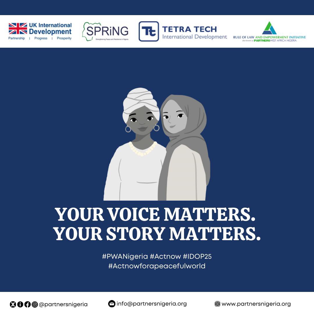 partnersnigeria's tweet image. Your voice matters. Your story matters. ✨ Don’t be silent—speak up and inspire change!

#PWAN #PWA-Nigeria #YourVoiceMatters #SpeakOut #EndGBV