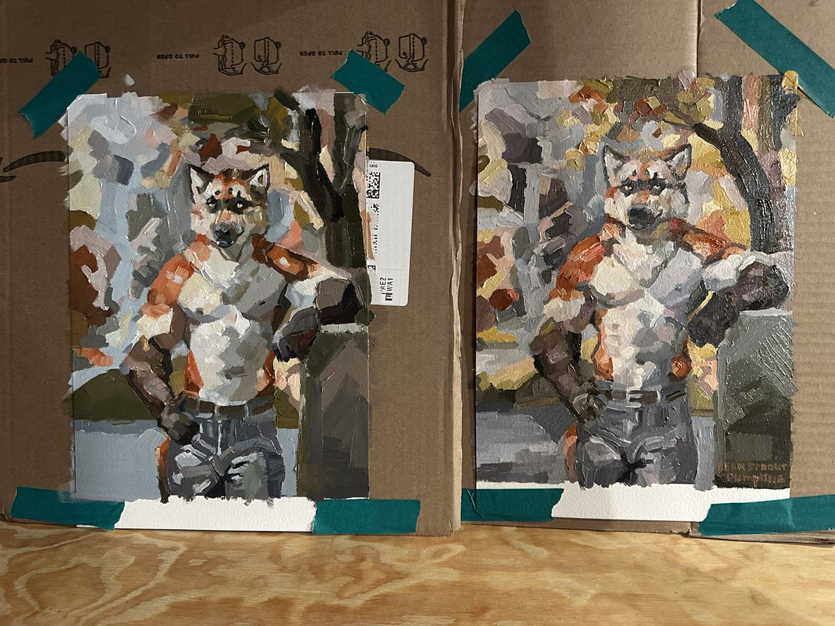 TechDumpling's tweet image. I Have a fun little announcement! I will likely be selling my oil painting scraps &amp;amp; some pieces on dealers den.I might even entertain the idea of doing commissions later in the year when work slows down.