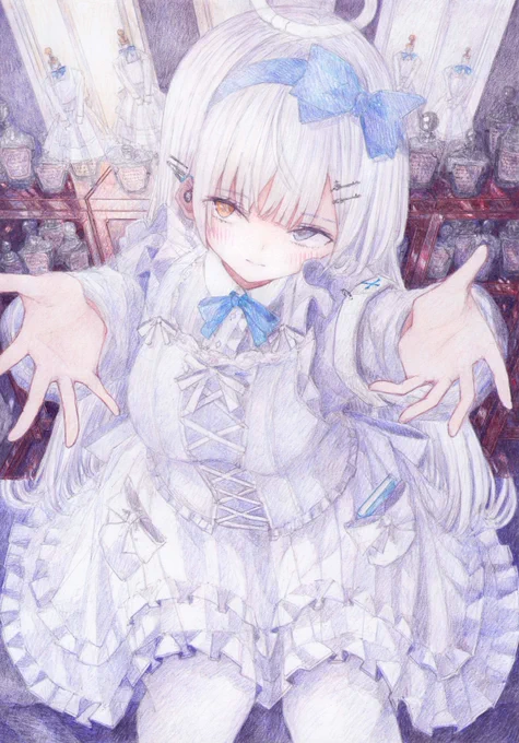 #オリジナル #アナログ #色鉛筆 #透明水彩