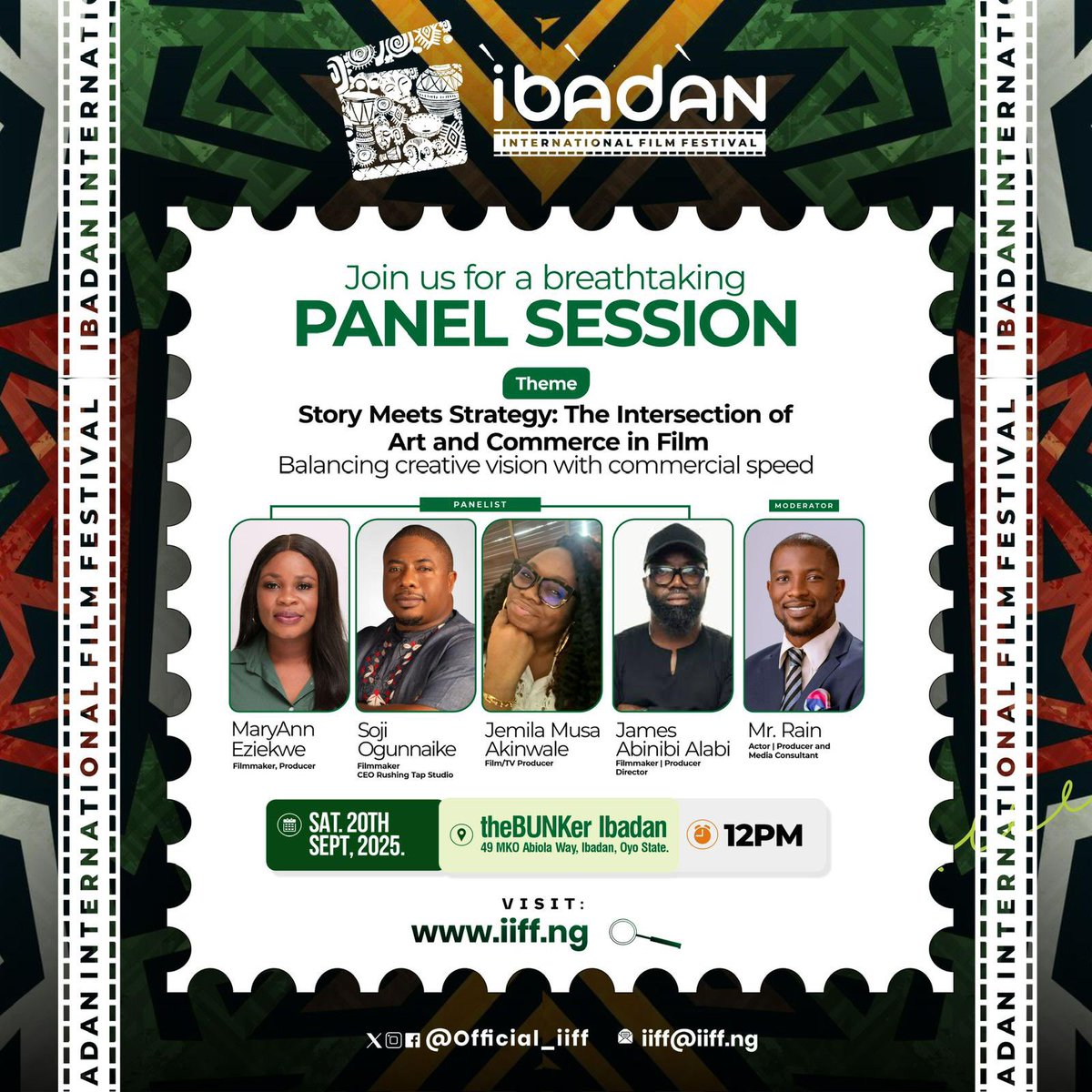 Official_IIFF's tweet photo. Panel Discussion is ongoing …
Visit our Instagram page to watch Live 

https://t.co/NnSmsyWoD6

#IIFF2025 #StorymeetsStrategy #Festival  #Film #Nigeria  #ManUnited  #ManchesterUnited #BBNaija  #BBNaija10 https://t.co/DqhW5SRJIX