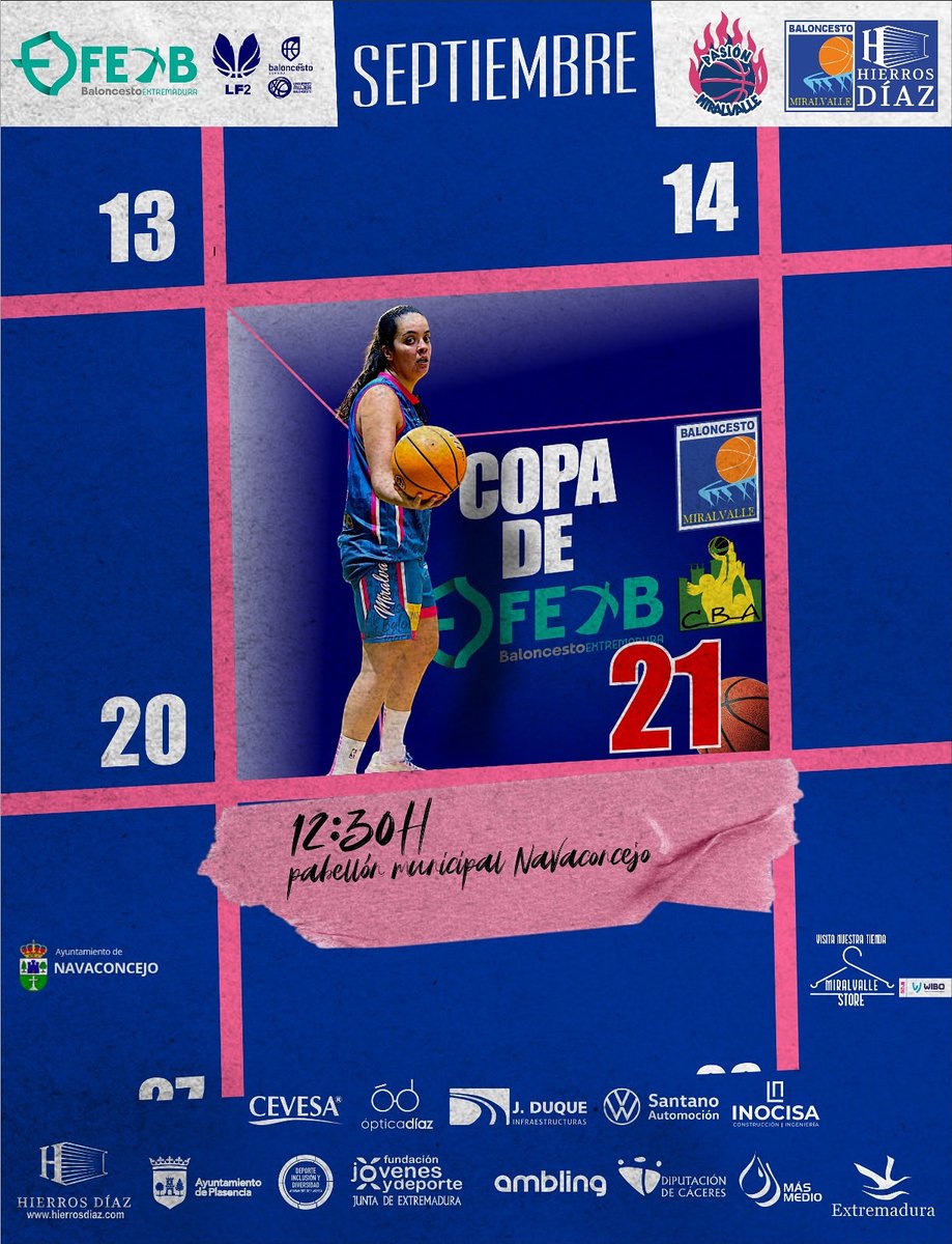 𝐂𝐎𝐏𝐀 𝐃𝐄 𝐄𝐗𝐓𝐑𝐄𝐌𝐀𝐃𝐔𝐑𝐀 💚🤍🖤

🗓️ DOMINGO 21
⏰ 12:30
🆚 @cbalqazeres 
🏠 Pabellón Municipal de Navaconcejo

¡Os esperamos a todos! 💙🩷

#pasiónMiralvalle