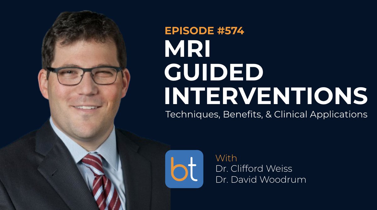 New on BackTable: Is MRI guidance the future? 

Find out why MRI Guided Interventions should be on your radar, and what new innovations are on the horizon with guests <a href="/DrCliffWeiss/">Clifford R Weiss, MD</a> and <a href="/DrDavidAWoodrum/">David Woodrum,MD/PhD</a>.

Listen: open.spotify.com/episode/4f5DYY…

This podcast is supported by Medtronic
