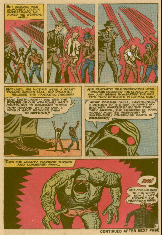 slave2217's tweet photo. Rommbu The Great, if only he had stepped on and squashed the shrunken humans beneath his foot. https://t.co/2pEW827QNm