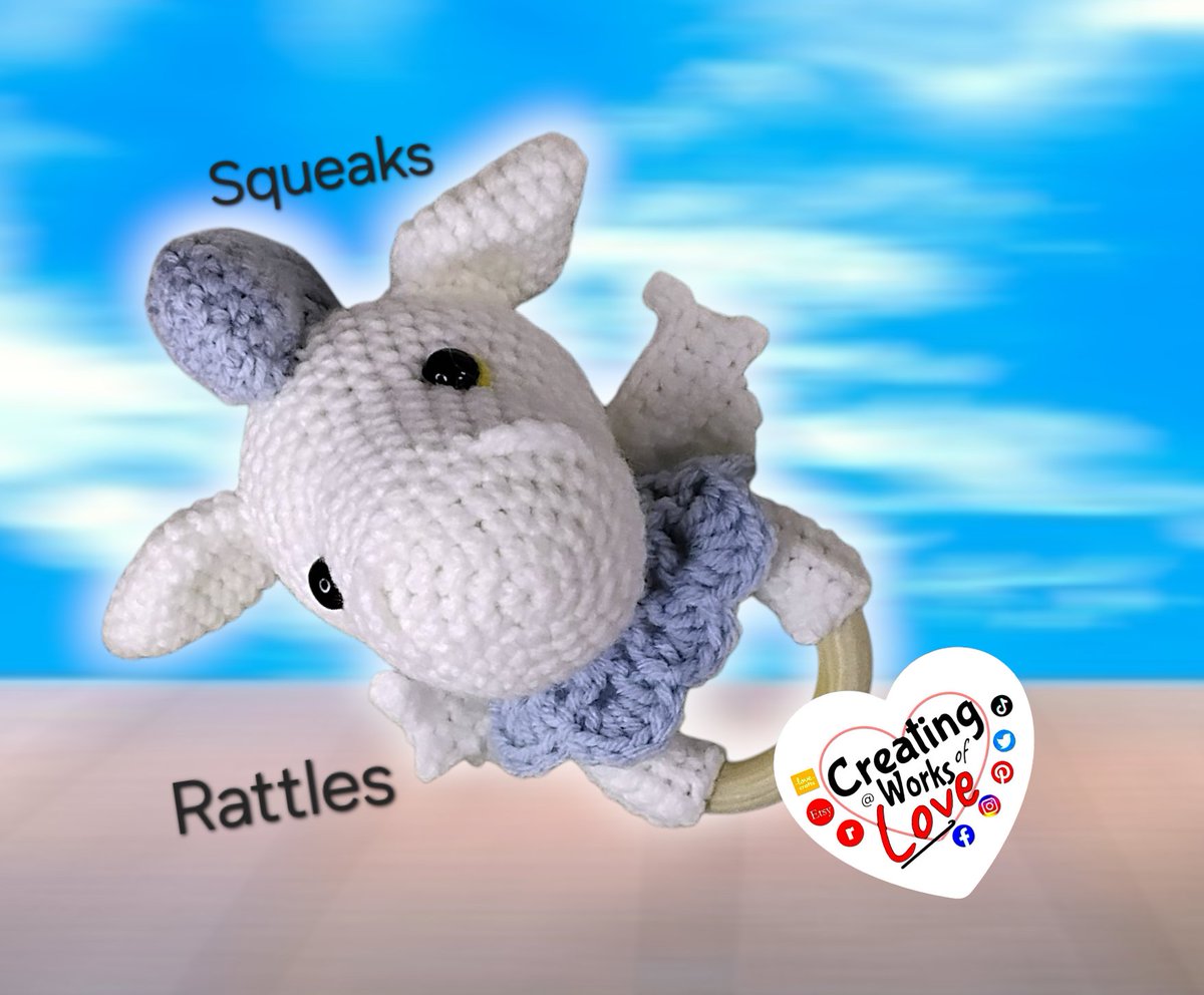 JenniferMacEwe1's tweet image. Crochet baby Pegasus rattle amigurumi toys #crochet #creatingworksoflove ##crochetbabyrattle