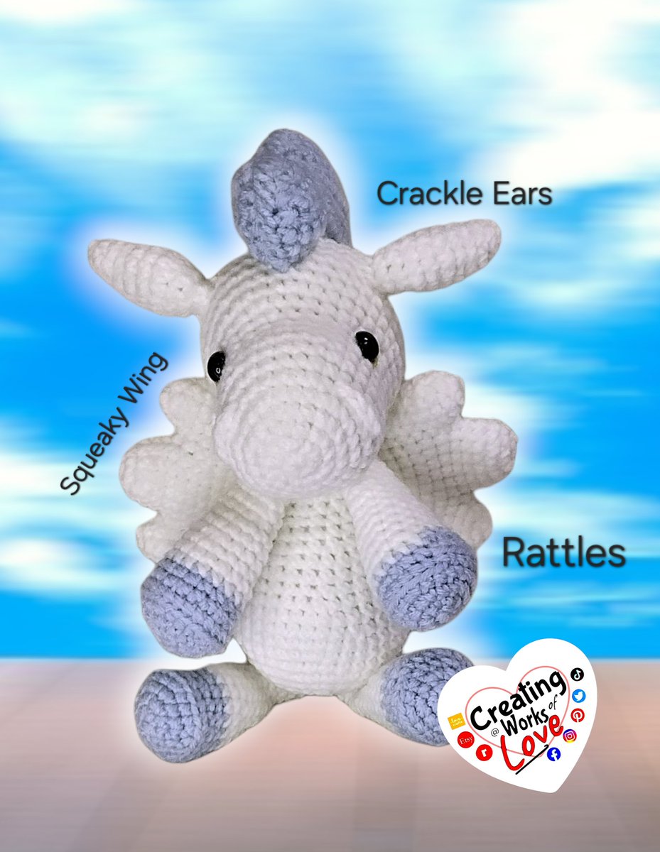 JenniferMacEwe1's tweet image. Crochet baby Pegasus rattle amigurumi toys #crochet #creatingworksoflove ##crochetbabyrattle