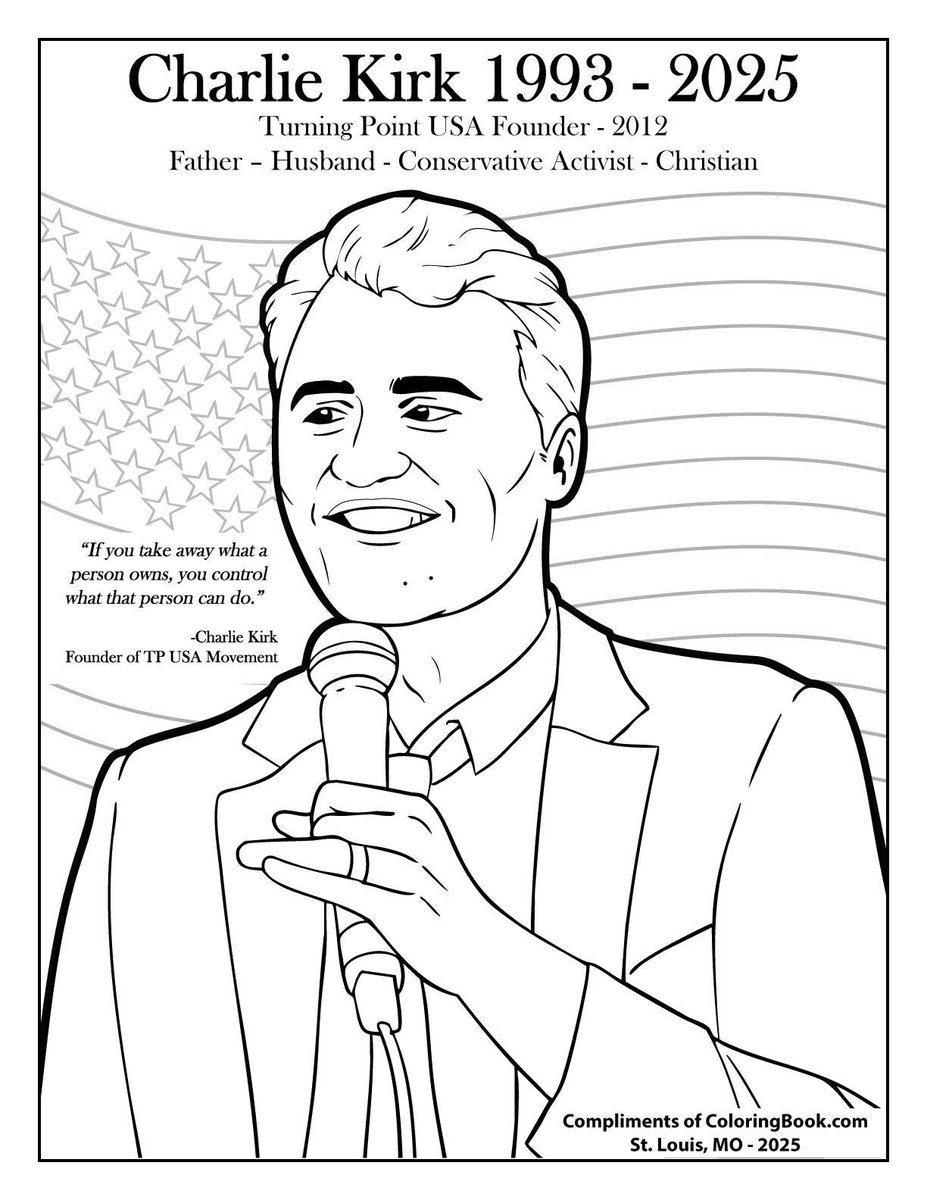 Coloringbookcom's tweet image. Charlie I believed in you. RIP brother. Sorry you met the end as you did, you did not deserve this. Thank you for being you. Peace and Love. #CharlieKirk