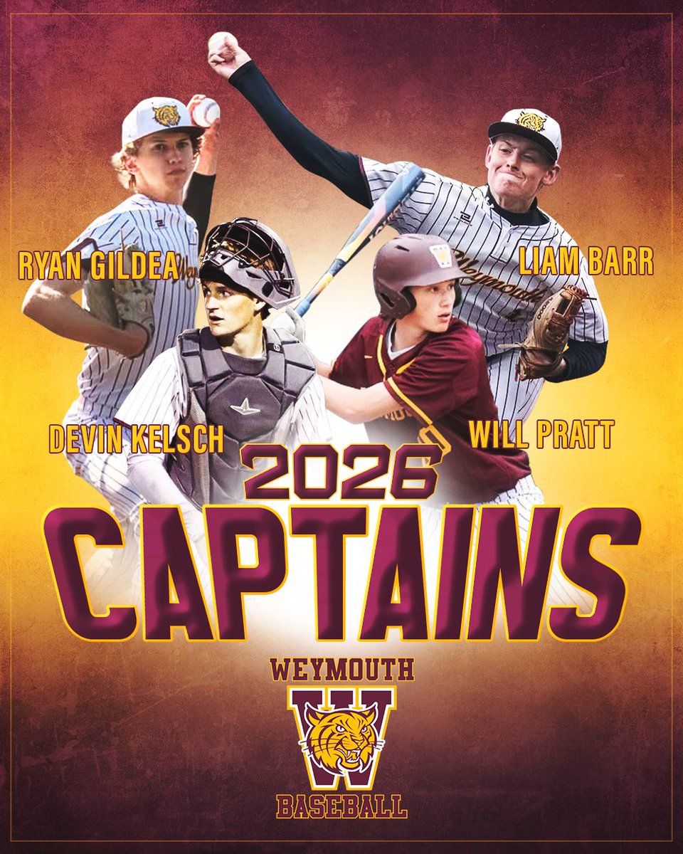 Congratulations to our 2026 Captains, Ryan Gildea, Liam Barr, Devin Kelsch, and Will Pratt. <a href="/WildcatNationAD/">Weymouth High School Athletics</a>