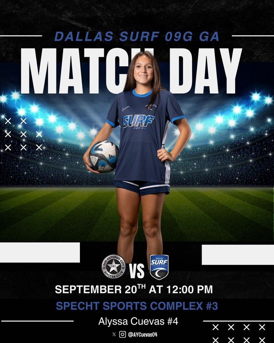 Game day!
<a href="/dallas_surf/">DallasSurfSoccerClub</a> 
<a href="/PrepSoccer/">Prep Soccer ⚽️</a> 
<a href="/ImCollegeSoccer/">College Soccer Truth ™</a> <a href="/ImYouthSoccer/">ECNL/GA/Recruiting/College Soccer</a> 
<a href="/TopDrawerSoccer/">TopDrawerSoccer</a> <a href="/TheSoccerWire/">SoccerWire</a> <a href="/GAcademyLeague/">Girls Academy</a>