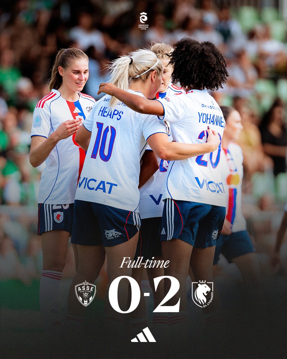 La victoire à Saint-Étienne. 🔴🔵

Rendez-vous au Groupama Stadium le 27 septembre face au PSG : billetterie.ol.fr/fr/catalogue/m…

#ASSEOL