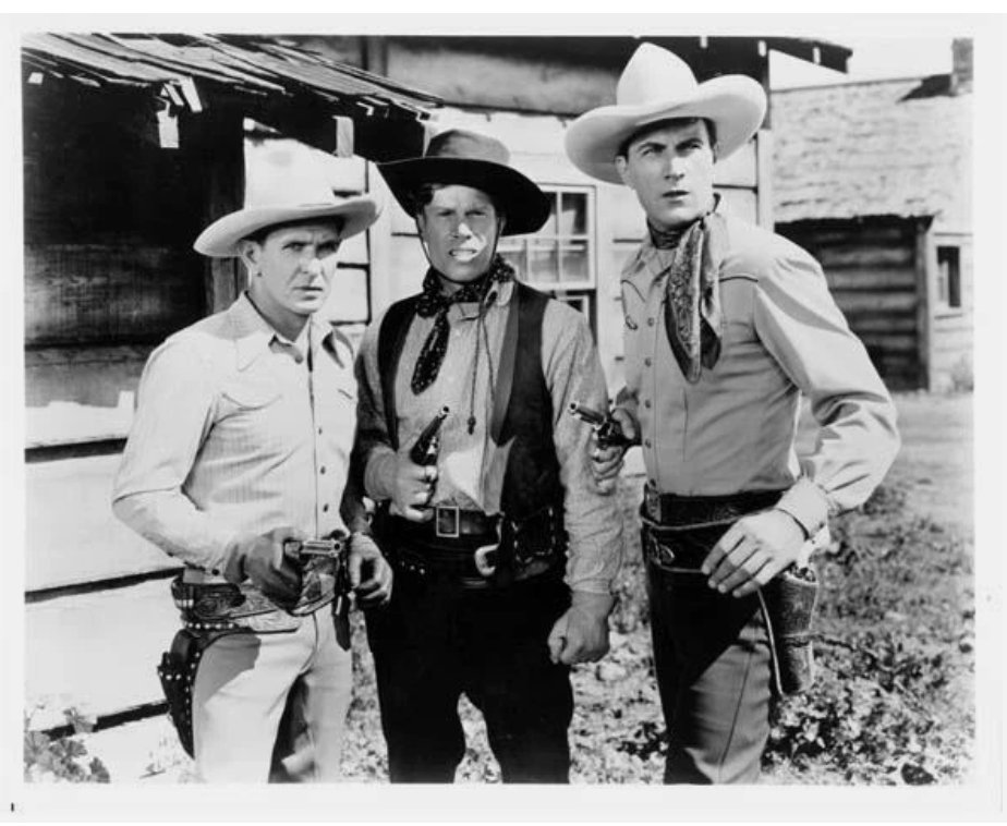 AventurasDeTom's tweet photo. A still of the Three Mesquiteers: Bob Steele, Jimmie Dodd, and Tom Tyler
#ThreeMesquiteers #TomTyler #JimmieDodd #BobSteele #western #RepublicPictures https://t.co/UCvSKCPEm1