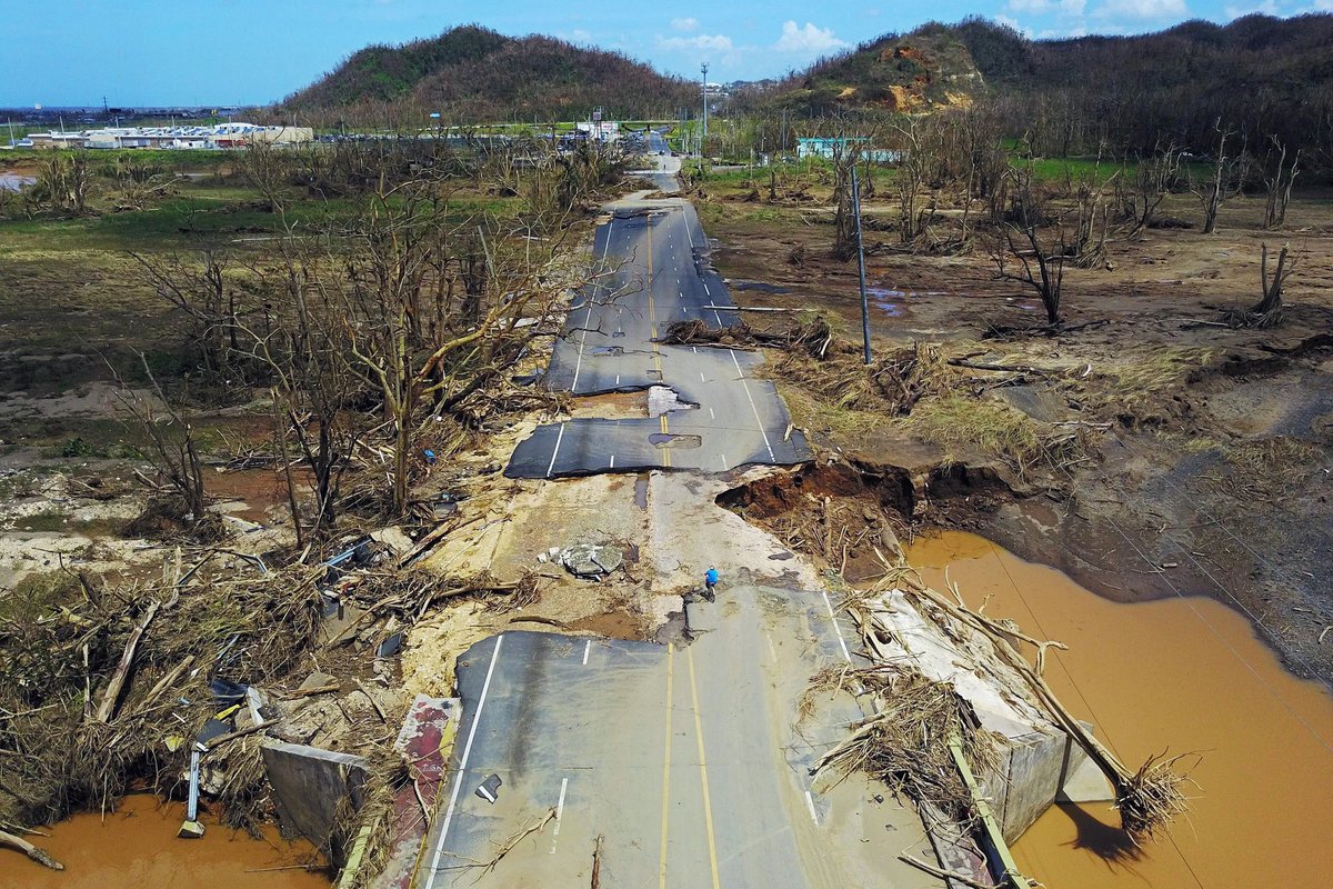 deviIette's tweet photo. Today marks 8 years since Hurricane Maria made landfall in Puerto Rico, killing 4,645 people and destroying the power grid. Despite the meteorological catastrophe, it was Puerto Rico’s political subordination as a colony under the United States that exacerbated its vulnerability. https://t.co/A6irLwDAt8