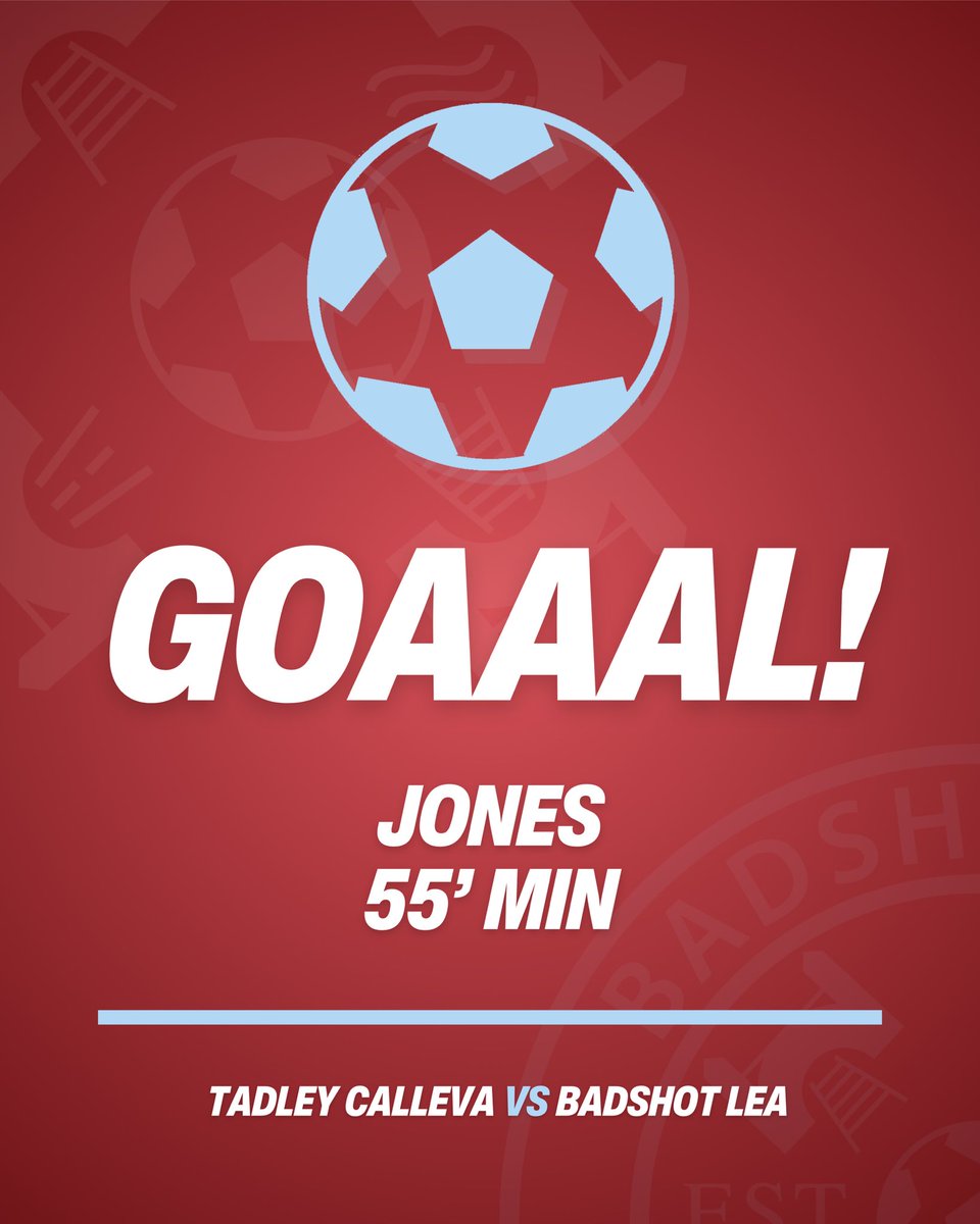 ⏰55’

WHAT A GOAL!!!

Jones is played through and he smashes it into the roof of the net!!!!

<a href="/TadleyCallevaFC/">Tadley-Calleva FC</a> 1 - 1 BL

#Baggies <a href="/ComCoFL/">Combined Counties Football League</a>