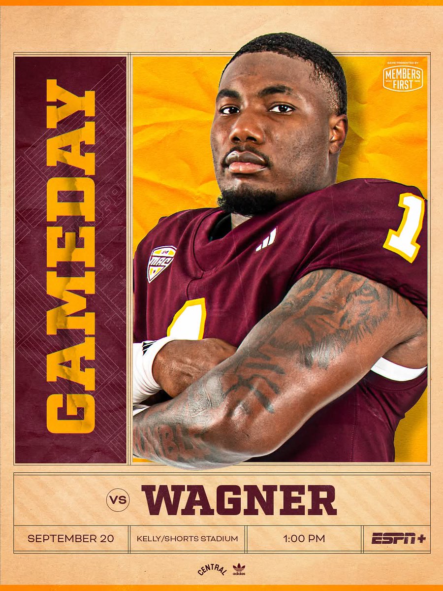 GAME DAY!!!!! FIRE UP CHIPS!!!!! BEAT WAGNER!!!!! <a href="/CMU_Football/">Central Michigan Football</a>